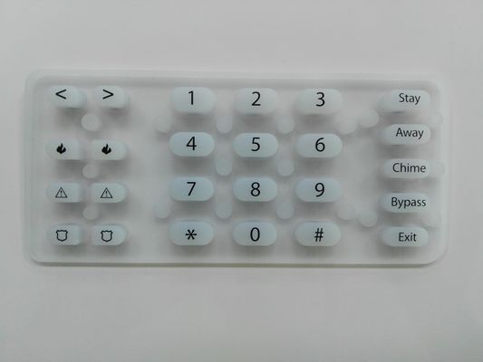 Glossy Rubber Membrane Switch Customized Overlay Color ISO9001 ROHS SGS Certificated Durable Flexible Control Interface