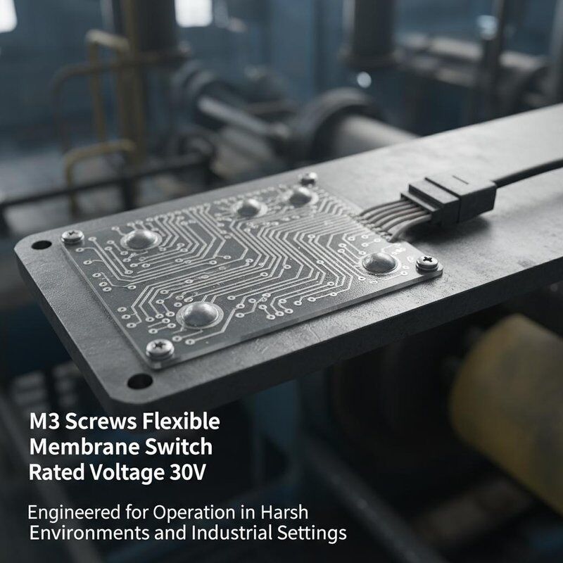 M3 Screws Flexible Membrane Switch Rated Voltage 30V Engineered for Operation in Harsh Environments and Industrial Settings