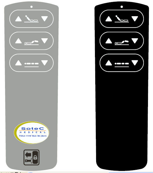 Waterproof PC / PET Membrane Switch Overlay Flexible Remote Control Panel