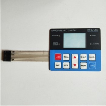 OEM Silk Printing Custom Tactile Membrane Keyboard With ZIF Connector