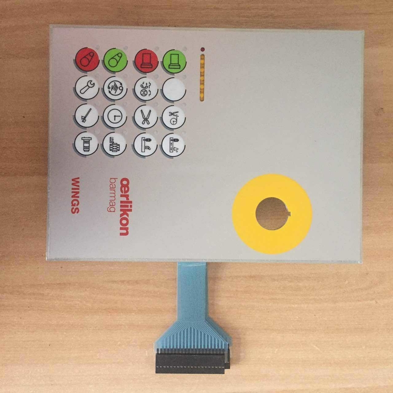 OEM Silk Printing Custom Tactile Membrane Keyboard With ZIF Connector